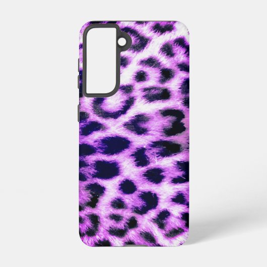 Leopard Cheetah Print Faux roze Samsung Galaxy Hoesje (Achterkant)
