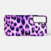 Leopard Cheetah Print Faux roze Samsung Galaxy Hoesje (Achterkant horizontaal)