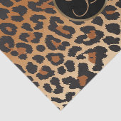 Leopard Cheetah Print Spot Monogram Letter Initiaa Tissuepapier (Detail)