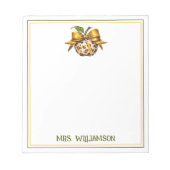 Leopard Cheetah Print Teacher's Apple Notitieblok (Voorkant)