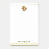 Leopard Cheetah Print Teacher's Apple Post-it® Notes (Voorkant)