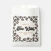 Leopard Cheetah Print Twee Wilde 2e Verjaardagsfee Bedankzakje (Voorkant)