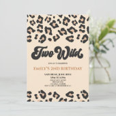 Leopard Cheetah Print Twee Wilde 2e Verjaardagsfee Kaart (Staand voorkant)