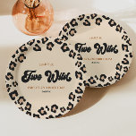 Leopard Cheetah Print Twee Wilde 2e Verjaardagsfee Papieren Bordje<br><div class="desc">Dit zijn Leopard Cheetah Print twee wilde 2e verjaardagsfeestje papieren Borden!</div>