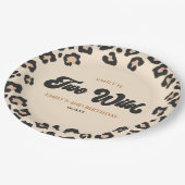 Leopard Cheetah Print Twee Wilde 2e Verjaardagsfee Papieren Bordje (Gekanteld)