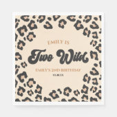Leopard Cheetah Print Twee Wilde 2e Verjaardagsfee Servet (Voorkant)