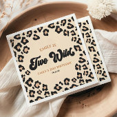 Leopard Cheetah Print Twee Wilde 2e Verjaardagsfee Servet