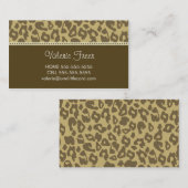 Leopard-Cheetah Print Visitekaartje (Voorkant / Achterkant)