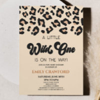 Leopard Cheetah Print Wild One Baby shower