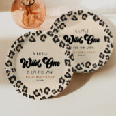 Leopard Cheetah Print Wild One Baby shower Papieren Bordje