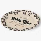 Leopard Cheetah Print Wild One Baby shower Papieren Bordje (Gekanteld)
