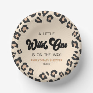 Leopard Cheetah Print Wild One Baby shower Papieren Kommen