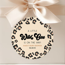 Leopard Cheetah Print Wild One Baby shower