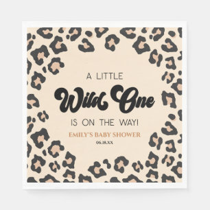 Leopard Cheetah Print Wild One Baby shower Servet