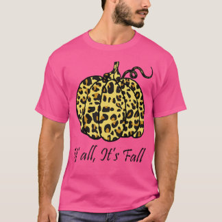 Leopard Cheetah Pumpkin Animal Herfst herfst Cute  T-shirt