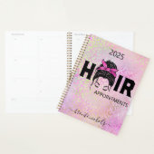 Leopard Cheetah Roze Haar Stylist Messy Bun Planner (Display)