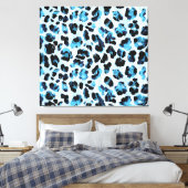 Leopard Cheetah Skin: Waterverf Tie Dye Canvas Afdruk (Insitu (Slaapkamer))