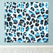Leopard Cheetah Skin: Waterverf Tie Dye Canvas Afdruk (Insitu (Houten vloer))
