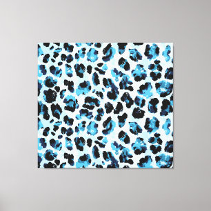 Leopard Cheetah Skin: Waterverf  Tie Dye Canvas Afdruk