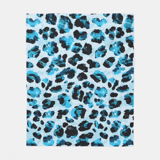Leopard Cheetah Skin: Waterverf Tie Dye Fleece Deken (Voorkant)