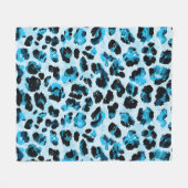 Leopard Cheetah Skin: Waterverf Tie Dye Fleece Deken (Voorkant (Horizontaal))