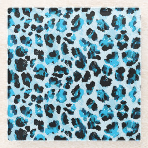 Leopard Cheetah Skin: Waterverf Tie Dye Glazen Onderzetter