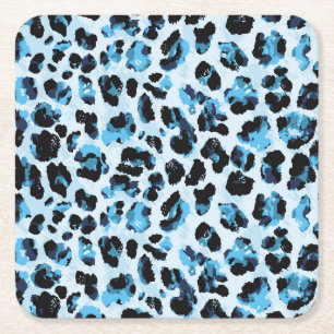 Leopard Cheetah Skin: Waterverf Tie Dye Kartonnen Onderzetters
