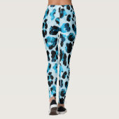 Leopard Cheetah Skin: Waterverf  Tie Dye Leggings (Achterkant)