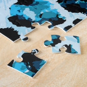 Leopard Cheetah Skin: Waterverf Tie Dye Legpuzzel (Zijkant)