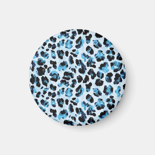 Leopard Cheetah Skin: Waterverf Tie Dye Magneet (Voorkant)