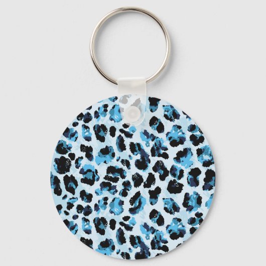 Leopard Cheetah Skin: Waterverf Tie Dye Sleutelhanger (Voorkant)
