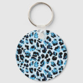 Leopard Cheetah Skin: Waterverf Tie Dye Sleutelhanger (Achterkant)