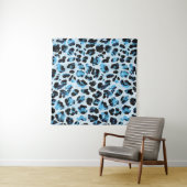 Leopard Cheetah Skin: Waterverf Tie Dye Wandkleed (In Situ (horizontaal))