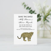 leopard Cheetah Spotted Cat Drawing Aankondigingskaart (Staand voorkant)