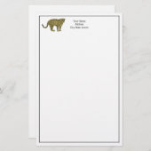 leopard Cheetah Spotted Cat Drawing Briefpapier (Voorkant / Achterkant)