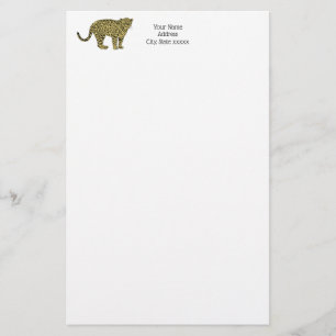  leopard Cheetah Spotted Cat Drawing Briefpapier