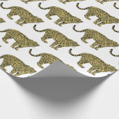  leopard Cheetah Spotted Cat Drawing Cadeaupapier (Hoek)