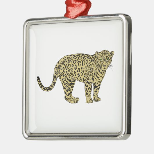  leopard Cheetah Spotted Cat Drawing Metalen Ornament (Links)