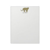  leopard Cheetah Spotted Cat Drawing Notitieblok (Linkerzijde)
