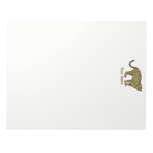 leopard Cheetah Spotted Cat Drawing Notitieblok (Voorkant)