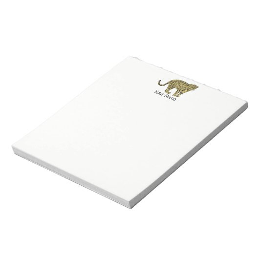 leopard Cheetah Spotted Cat Drawing Notitieblok (Linkerzijde)