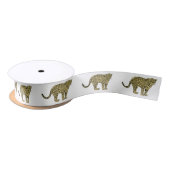  leopard Cheetah Spotted Cat Drawing Satijnen Lint (Spoel)