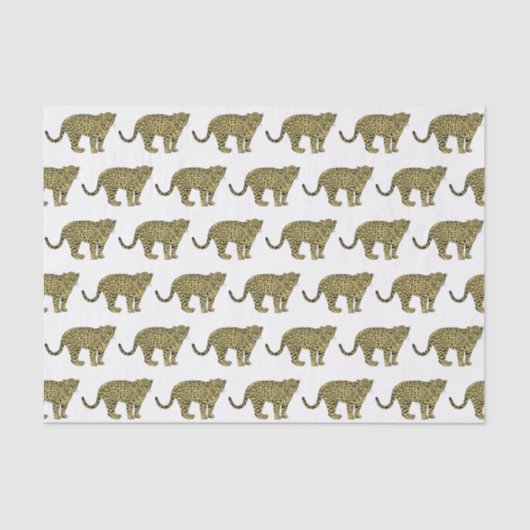 leopard Cheetah Spotted Cat Drawing Tissuepapier (Voorkant)