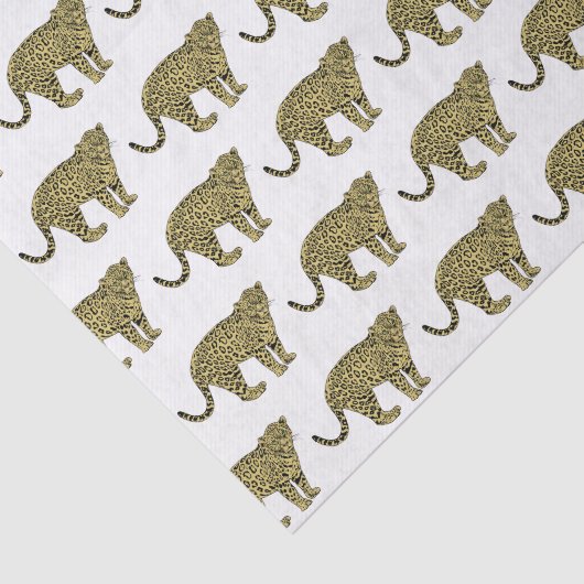  leopard Cheetah Spotted Cat Drawing Tissuepapier (Detail)