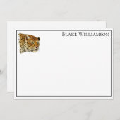  leopard Cheetah Spotted Cat Head Notitiekaartje (Voorkant / Achterkant)