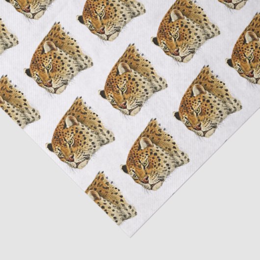  leopard Cheetah Spotted Cat Head Tissuepapier (Detail)
