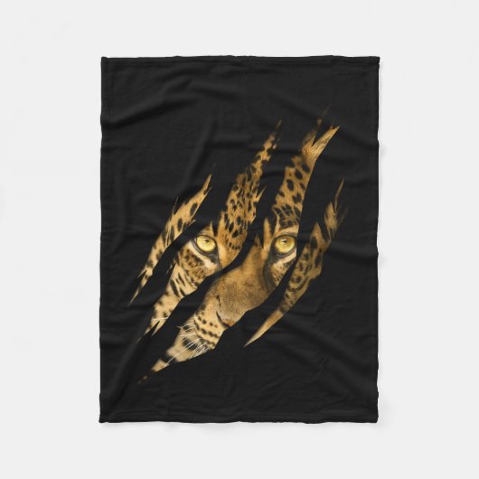 Leopard Cheetah Tiger Leopard Face Lion Cat Device Fleece Deken (Voorkant)