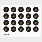 Leopard Cheetah Tiger Leopard Face Lion Cat Device Ronde Sticker (Vel)
