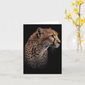 Leopard Cheetah Tiger Leopard Face Lion Cat Kaart (Gele Bloem)