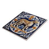 Leopard Cheetah Wild Animal Oerwoud Cat Dark Blue Tegeltje (Zijkant)